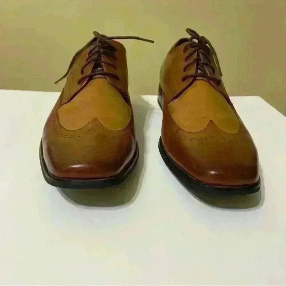 Stacy Adams Sz 9.5M Cognac Garrison Wingtip Leather Oxford Shoes 24840-229 main image 7